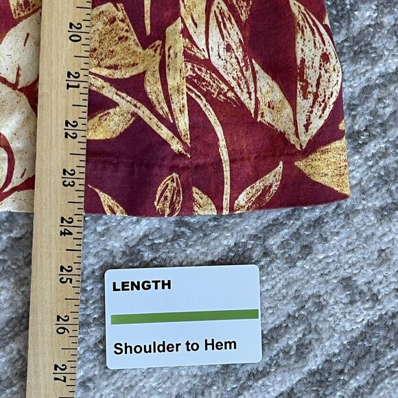 Chico's Women's Blouse Top Size 2 (US L/12) Red Orange Mixed Print Buttons - Picture 12 of 13